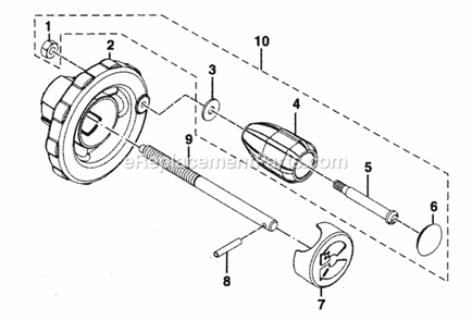 Part Location Diagram of 411072702 Ryobi Lock Nut