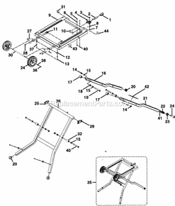 Part Location Diagram of 0134010302 Ryobi Right Bracket