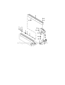 Rip Fence Diagram and Parts List for 315218061  Craftsman Table Saw