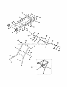 Leg Stand Diagram and Parts List for 315218061  Craftsman Table Saw