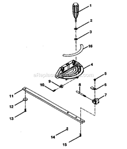 Mitter Guage Diagram and Parts List for 315218290  Craftsman Table Saw