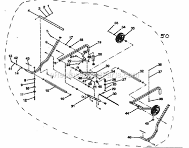 Stand Diagram and Parts List for 315218290  Craftsman Table Saw