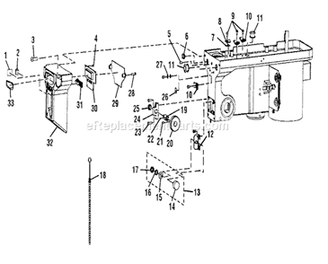 Switch Box Diagram and Parts List for 315219140  Craftsman Drill Press