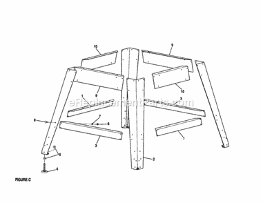 Stand Diagram and Parts List for 315220381  Craftsman Chop Saw