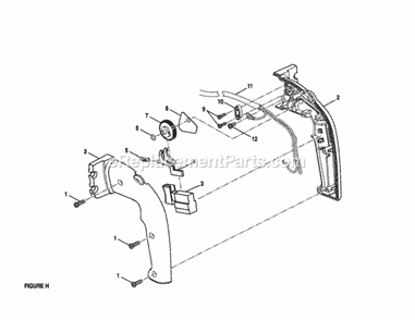 Handle Diagram and Parts List for 315220381  Craftsman Chop Saw