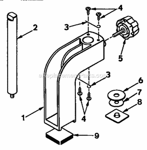 Miter Clamp Assembly Diagram and Parts List for 315221850  Craftsman Table Saw