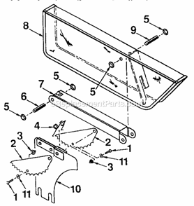 Blade Guard Assembly Diagram and Parts List for 315221850  Craftsman Table Saw