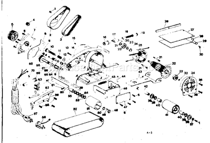Unit Parts Diagram and Parts List for 31522420  Craftsman Belt or Drum Sander