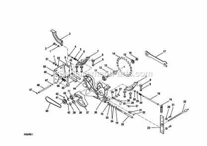 Page I Diagram and Parts List for 315228410  Craftsman Table Saw