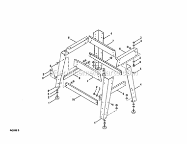 Leveling Foot Diagram and Parts List for 315228490  Craftsman Table Saw