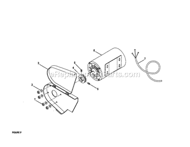 Motor Diagram and Parts List for 315228490  Craftsman Table Saw