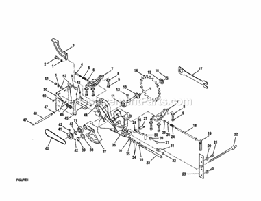 Blade Diagram and Parts List for 315228490  Craftsman Table Saw