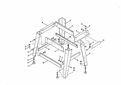 Figure B Diagram and Parts List for 315228510  Craftsman Table Saw