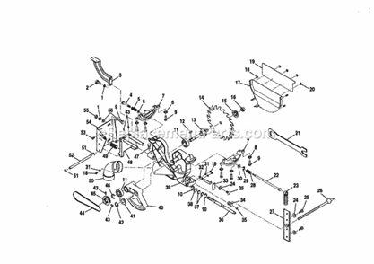 Figure I Diagram and Parts List for 315228510  Craftsman Table Saw