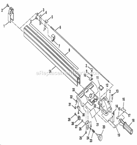 Page C Diagram and Parts List for 315228590  Craftsman Table Saw
