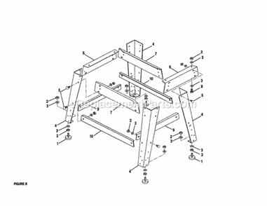 Stand Diagram and Parts List for 315228930  Craftsman Table Saw