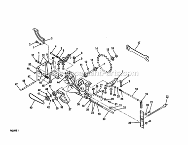 Blade/V Belt Diagram and Parts List for 315228930  Craftsman Table Saw
