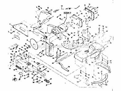 Unit Parts Diagram and Parts List for 31523450  Craftsman Miter Saw