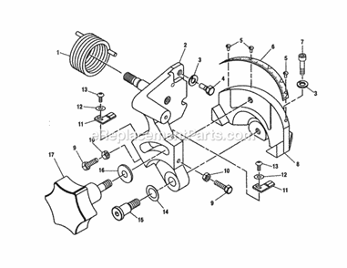 Bevel Pivot Bracket Assem... Diagram and Parts List for 315235370  Craftsman Miter Saw