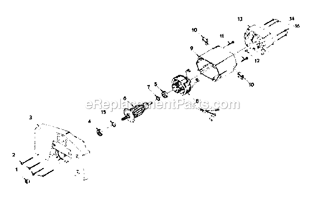 Field And Armature Assemb... Diagram and Parts List for 31523733  Craftsman Miter Saw
