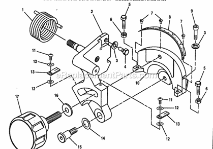 Suport Assy Diagram and Parts List for 315243130  Craftsman Miter Saw