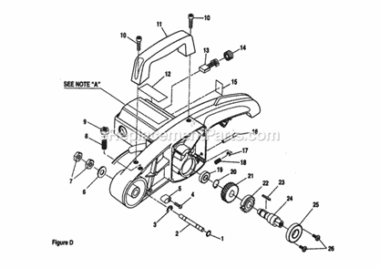 Page D Diagram and Parts List for 315243500  Craftsman Miter Saw