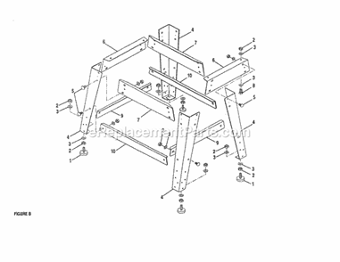 Stand Diagram and Parts List for 315248200  Craftsman Table Saw
