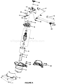 Motor Assy Diagram and Parts List for 315254070  Craftsman Orbital or Palm Sander