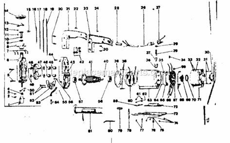 Unit Parts Diagram and Parts List for 31526710  Craftsman Scroll Saw