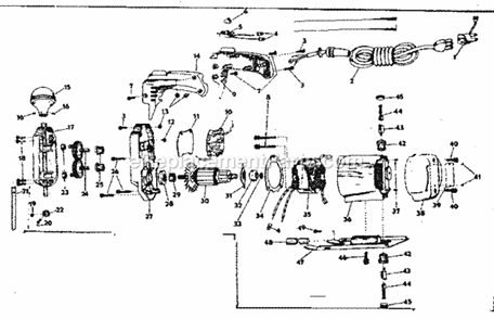 Unit Parts Diagram and Parts List for 31526770  Craftsman Scroll Saw