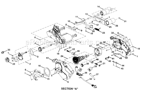 Housing Assy Diagram and Parts List for 315268191  Craftsman Belt or Drum Sander