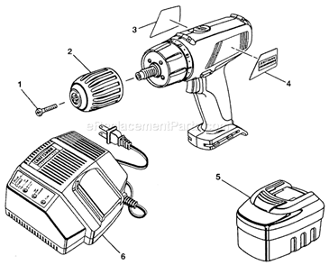 Drill Diagram and Parts List for 315270830  Craftsman Cordless Drill
