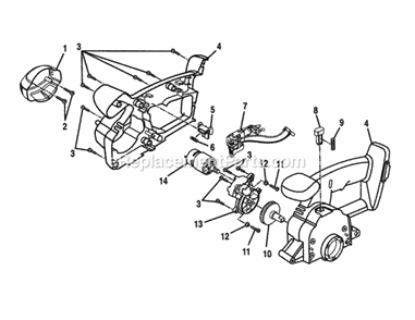 Housing Assembly Diagram and Parts List for 315271020  Craftsman Circular Saw