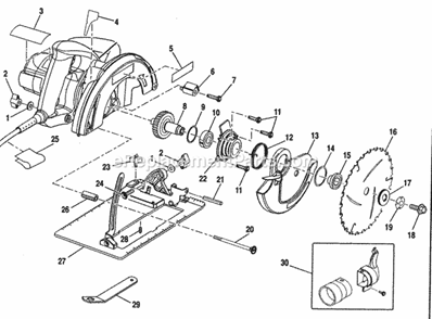 Housing Diagram and Parts List for 315271080  Craftsman Circular Saw