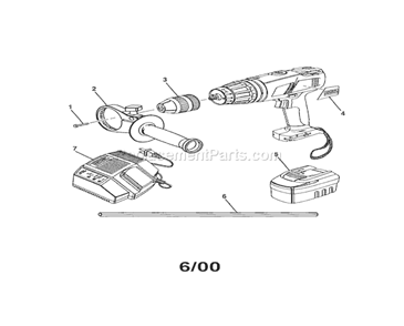 Charger Pack Diagram and Parts List for 315271270  Craftsman Hammer Drill
