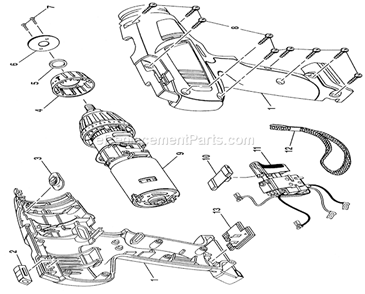 Housing Assy Diagram and Parts List for 315271271  Craftsman Hammer Drill