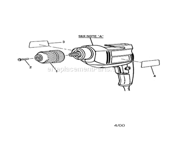 3/8" Professional Electri... Diagram and Parts List for 315271690  Craftsman Cordless Drill