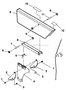 Blade Guard Assy Diagram and Parts List for 315274130  Craftsman Table Saw