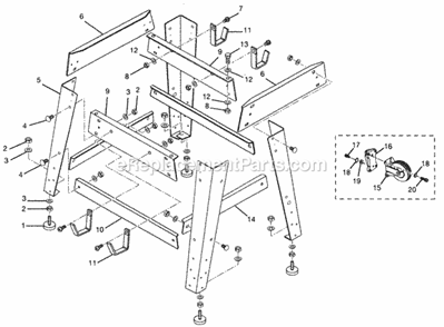 Part Location Diagram of 644706000 Ryobi Foot Pad