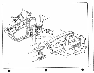 Housing Assembly Diagram and Parts List for 315274189  Craftsman Table Saw