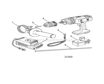 1/2" Cordless Hammer Dril... Diagram and Parts List for 315274990  Craftsman Hammer Drill