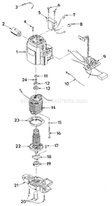 Part Location Diagram of 9060585 Ryobi Tapping Screw (B) M5X85