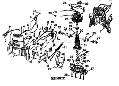 Housing And Armature Asse... Diagram and Parts List for 315275061  Craftsman Router
