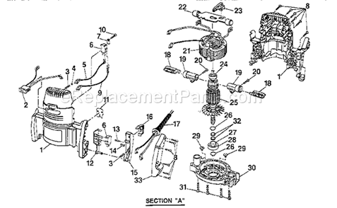 Housing And Armature Asse... Diagram and Parts List for 315275100  Craftsman Router