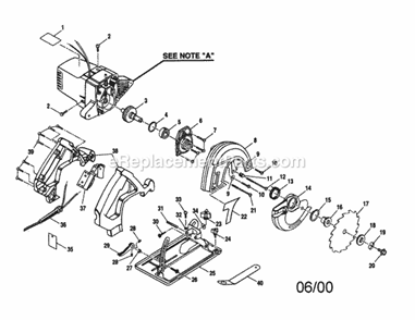 Blade Guard Diagram and Parts List for 315275160  Craftsman Circular Saw