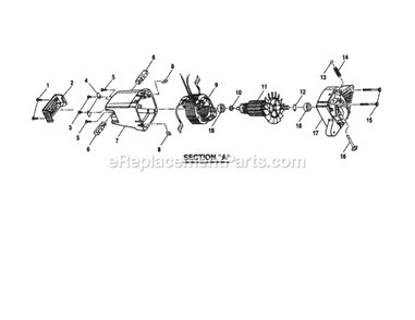 Armature Diagram and Parts List for 315275160  Craftsman Circular Saw