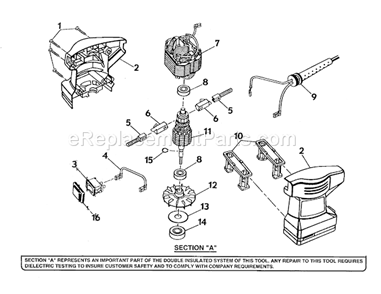 Field And Armature Assemb... Diagram and Parts List for 315277011  Craftsman Sander Polisher