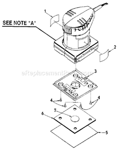 Platen Assembly Diagram and Parts List for 315277041  Craftsman Sander Polisher