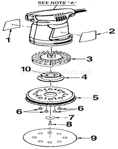 Figure A Diagram and Parts List for 315277140  Craftsman Orbital or Palm Sander