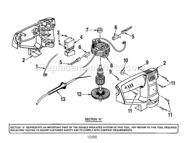 Random Orbit Sander Diagram and Parts List for 315277171  Craftsman Orbital or Palm Sander